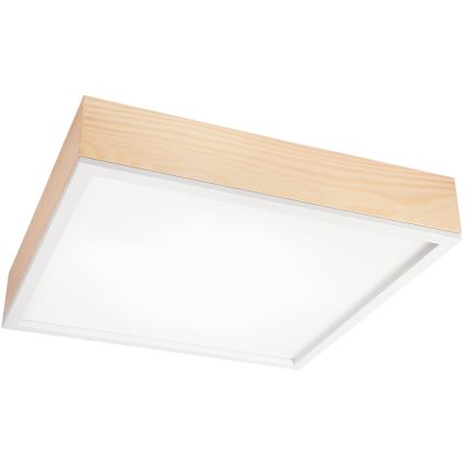Taklampa NATURAL SQUARE 4xE27/15W/230V 48x48 cm tall/vit