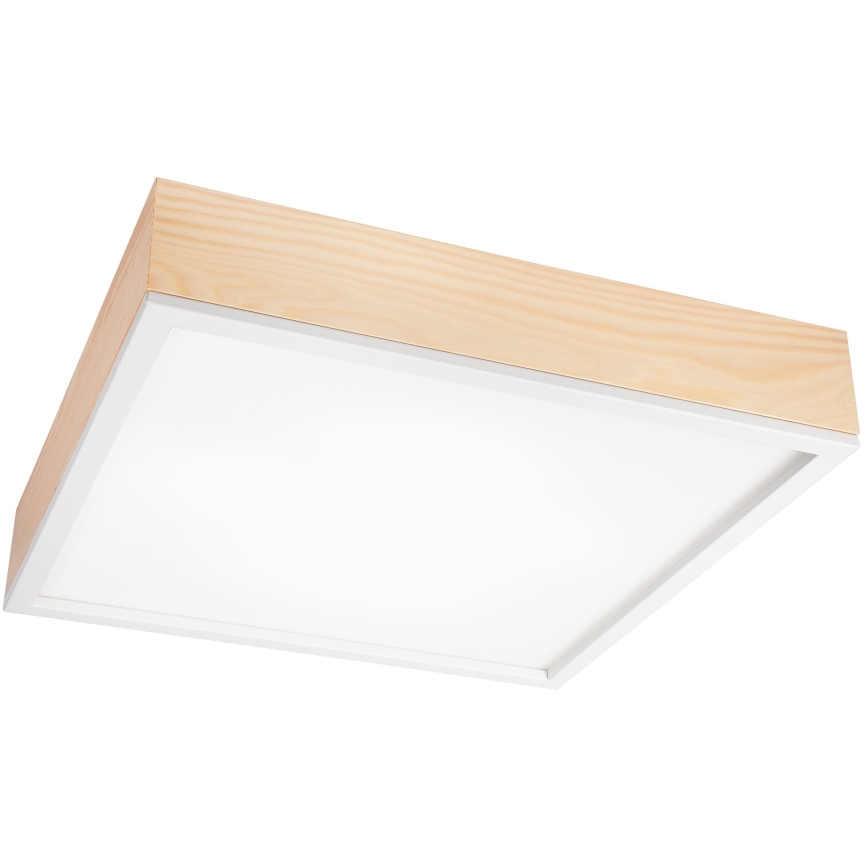 Taklampa NATURAL SQUARE 4xE27/15W/230V 48x48 cm tall/vit
