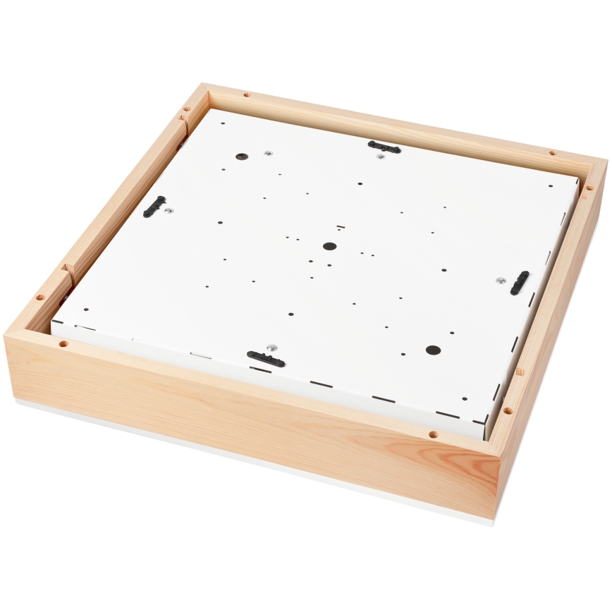 Taklampa NATURAL SQUARE 4xE27/15W/230V 48x48 cm tall/vit