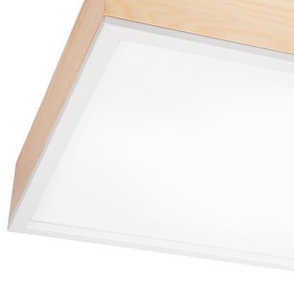 Taklampa NATURAL SQUARE 4xE27/15W/230V 48x48 cm tall/vit