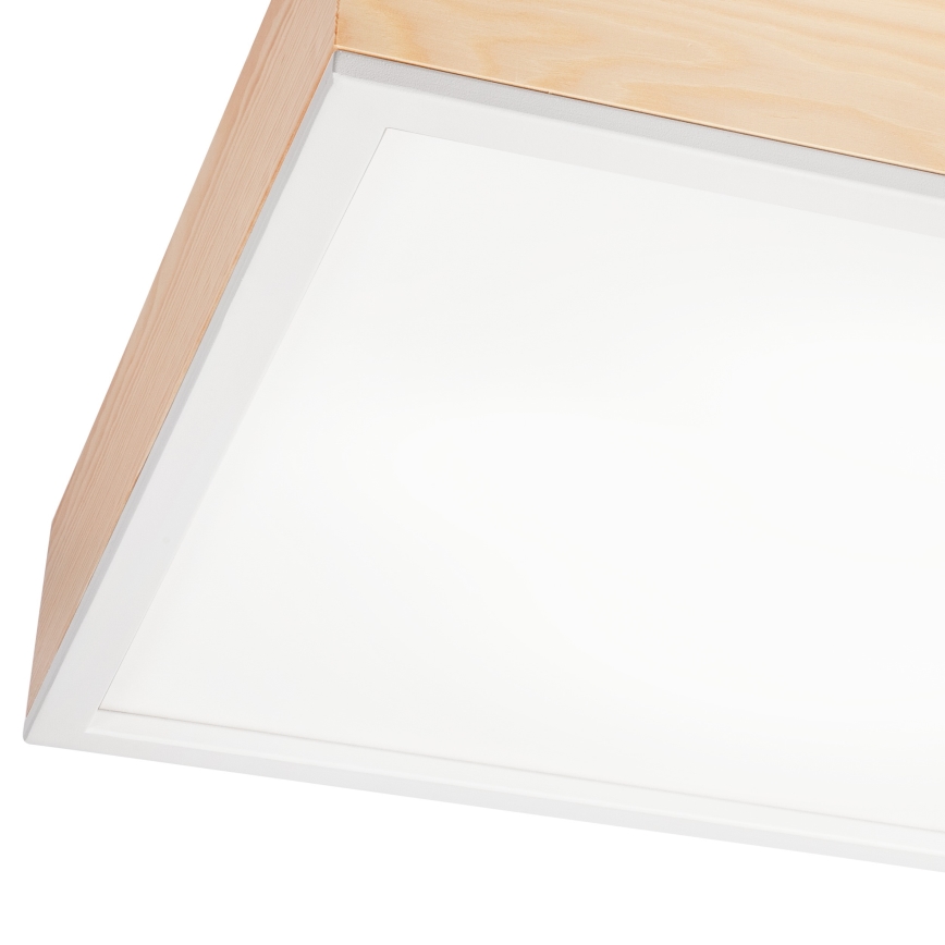 Taklampa NATURAL SQUARE 4xE27/15W/230V 48x48 cm tall/vit