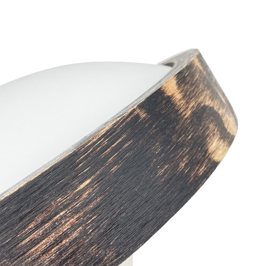 Taklampa OAK SLIM 1xE27/15W/230V Ø 27 cm ek/mörkbrun