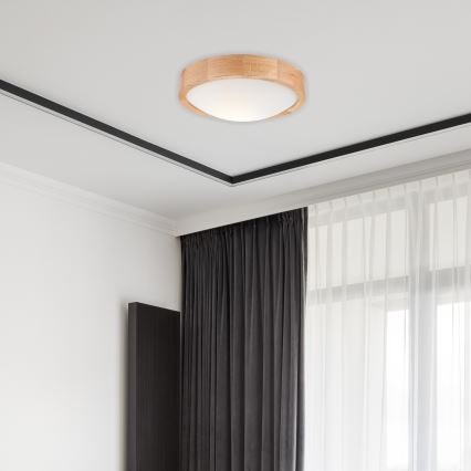 Taklampa OAK SLIM 1xE27/60W/230V ek ø 27 cm - FSC certifierade