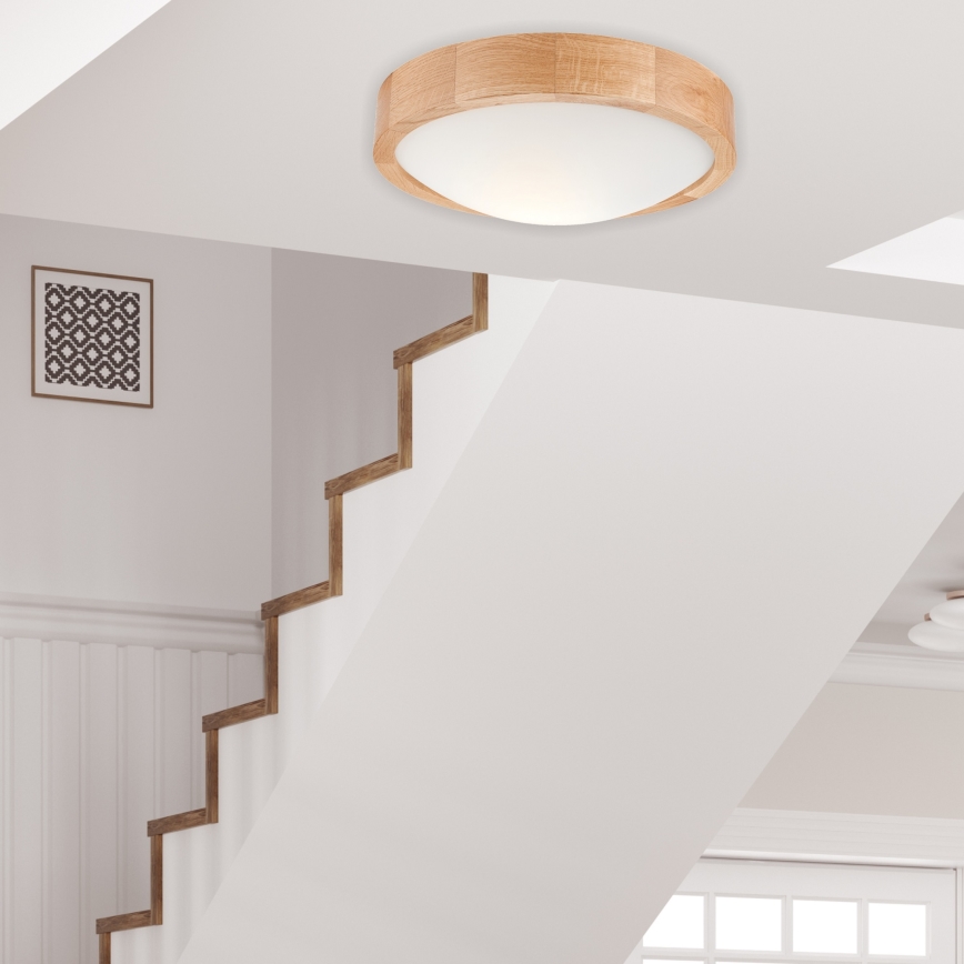 Taklampa OAK SLIM 1xE27/60W/230V ek ø 27 cm - FSC certifierade