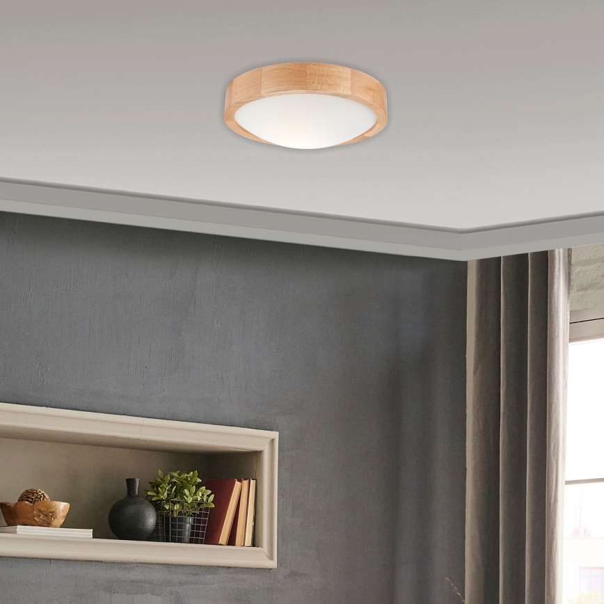 Taklampa OAK SLIM 1xE27/60W/230V ek ø 27 cm - FSC certifierade
