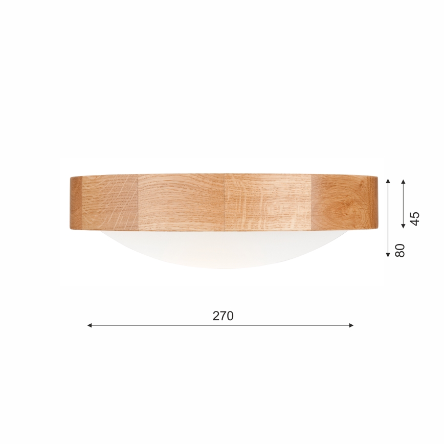 Taklampa OAK SLIM 1xE27/60W/230V ek ø 27 cm - FSC certifierade