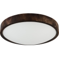 Taklampa OAK SLIM 2xE27/15W/230V Ø 37 cm ek/mörkbrun