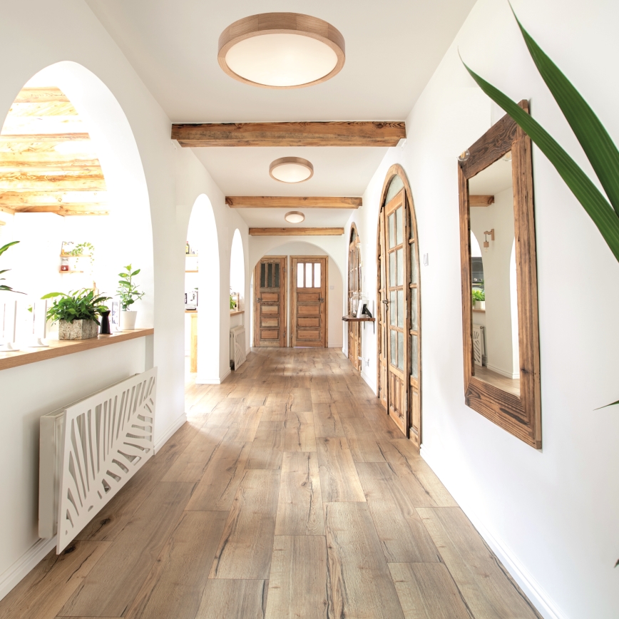 Taklampa OAK SLIM 2xE27/60W/230V ek ø 37 cm - FSC certifierade