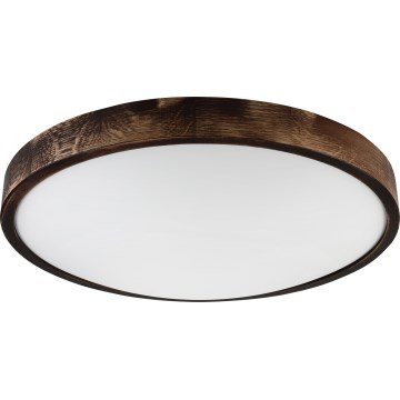 Taklampa OAK SLIM 3xE27/15W/230V Ø 47 cm ek/mörkbrun