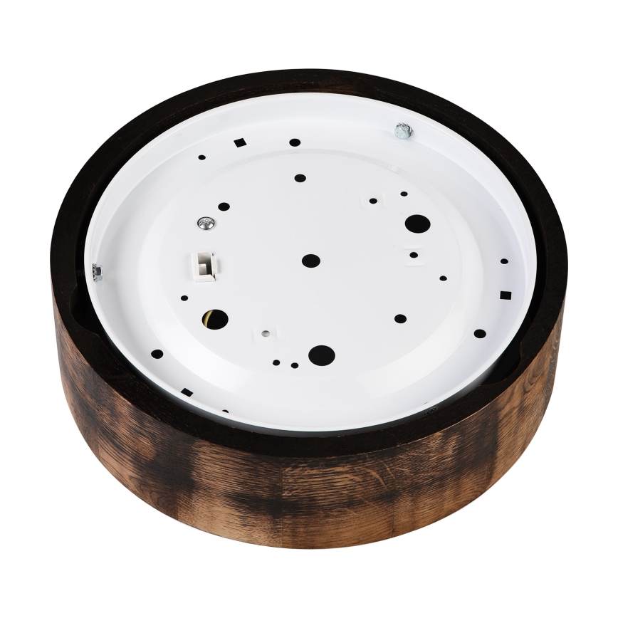 Taklampa OAK SMOKY 1xE27/15W/230V ø 27,5 cm ek/mörkbrun