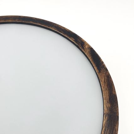 Taklampa OAK SMOKY 1xE27/15W/230V ø 27,5 cm ek/mörkbrun