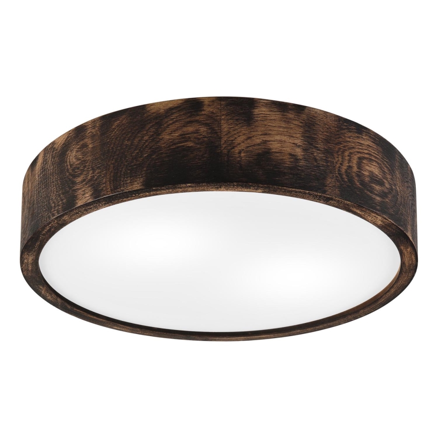 Taklampa OAK SMOKY 2xE27/15W/230V ø 37,5 cm ek/mörkbrun
