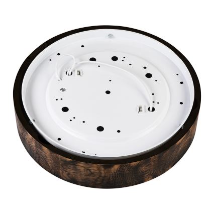 Taklampa OAK SMOKY 2xE27/15W/230V ø 37,5 cm ek/mörkbrun