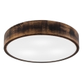 Taklampa OAK SMOKY 3xE27/15W/230V ø 47,5 cm ek/mörkbrun