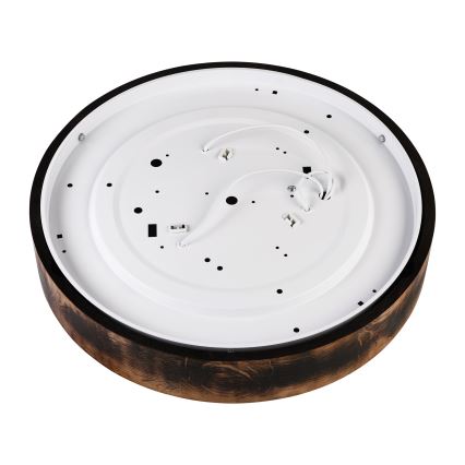 Taklampa OAK SMOKY 3xE27/15W/230V ø 47,5 cm ek/mörkbrun