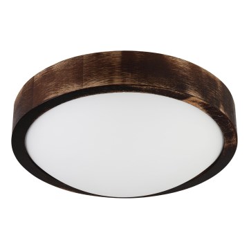 Taklampa OAK SMOKY SLIM 1xE27/15W/230V, Ø 27 cm, ek/mörkbrun
