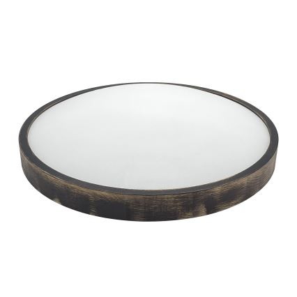 Taklampa OAK SMOKY SLIM 3xE27/15W/230V Ø 47 cm ek/mörkbrun