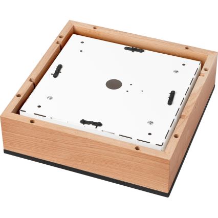 Taklampa OAK SQUARE 2xE27/15W/230V 31x31 cm ek/svart
