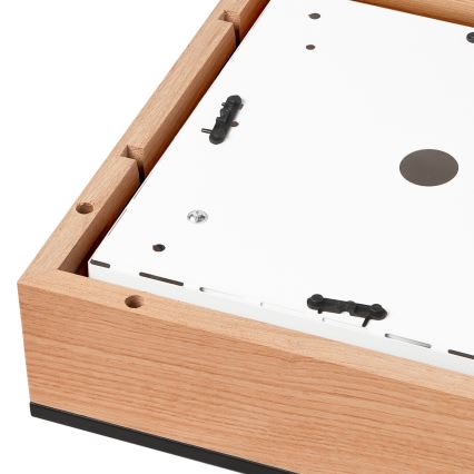 Taklampa OAK SQUARE 2xE27/15W/230V 31x31 cm ek/svart