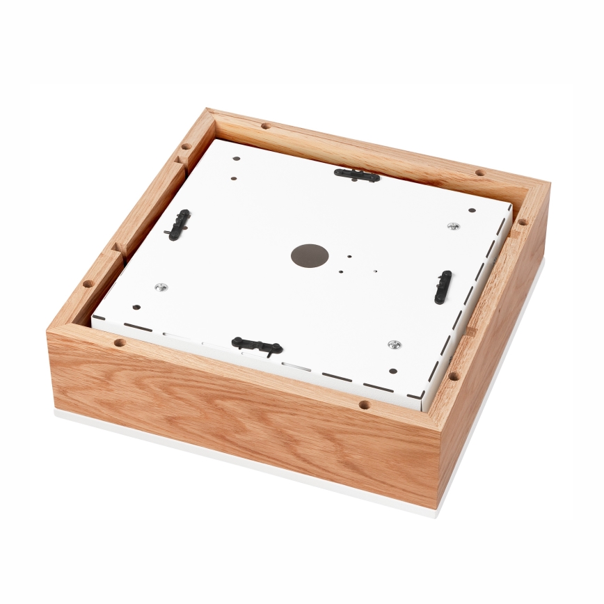 Taklampa OAK SQUARE 2xE27/15W/230V 31x31 cm ek/vit