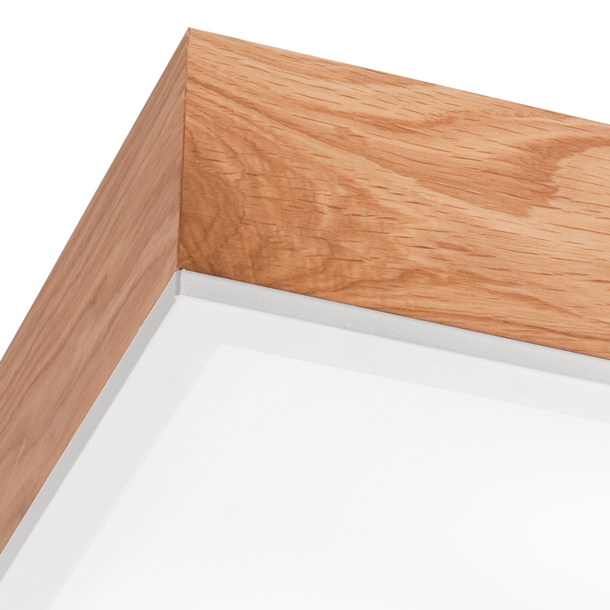 Taklampa OAK SQUARE 2xE27/15W/230V 31x31 cm ek/vit