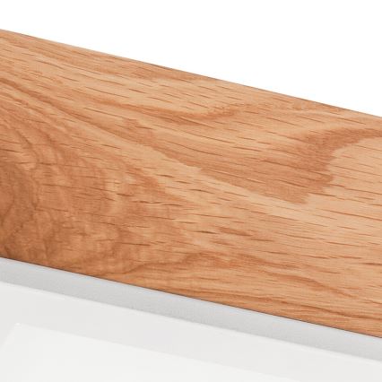 Taklampa OAK SQUARE 2xE27/15W/230V 31x31 cm ek/vit