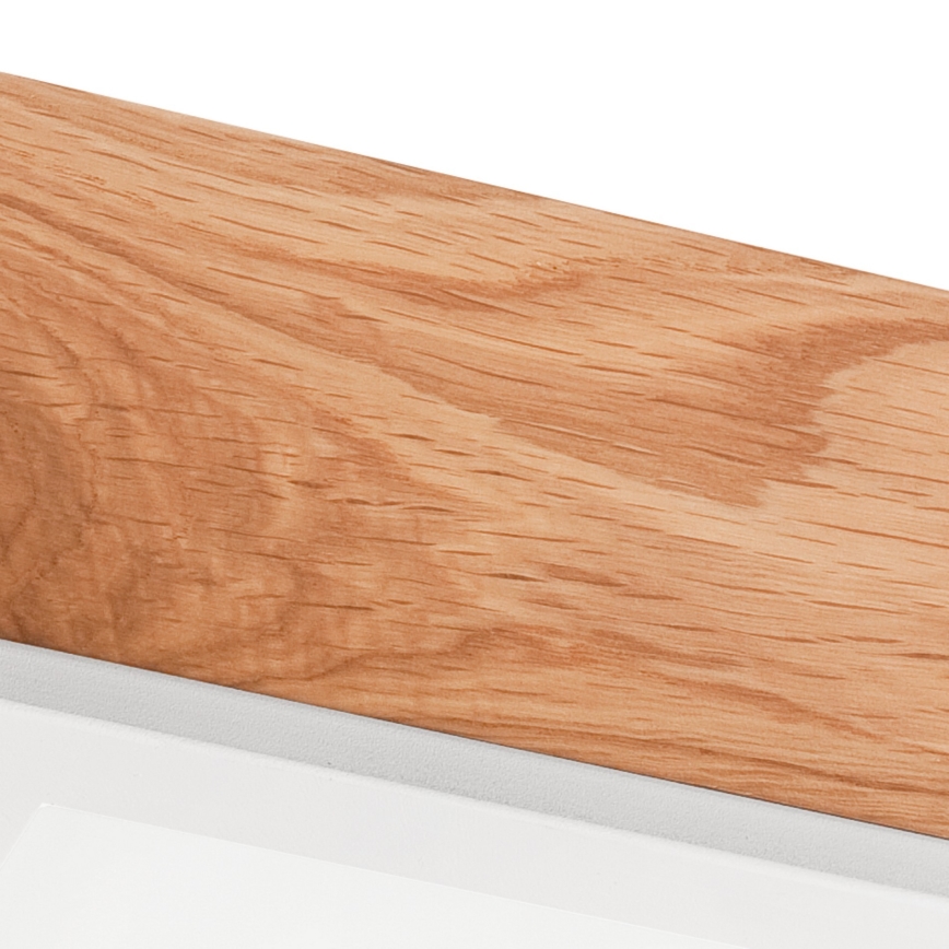 Taklampa OAK SQUARE 2xE27/15W/230V 31x31 cm ek/vit