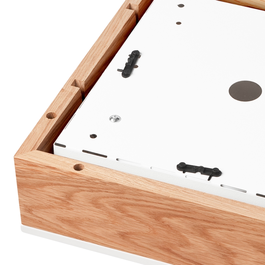 Taklampa OAK SQUARE 2xE27/15W/230V 31x31 cm ek/vit