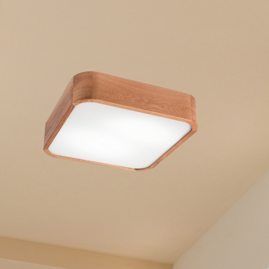 Taklampa OAK SQUARE 2xE27/15W/230V 35x35 cm ek