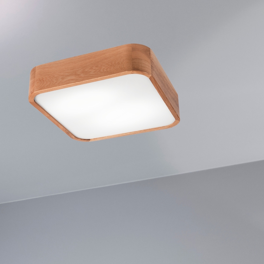 Taklampa OAK SQUARE 2xE27/15W/230V 35x35 cm ek