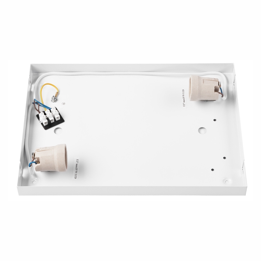 Taklampa OAK SQUARE 2xE27/15W/230V 35x35 cm ek