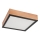 Taklampa OAK SQUARE 4xE27/15W/230V 39x39 cm ek/svart