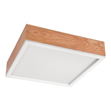 Taklampa OAK SQUARE 4xE27/15W/230V 39x39 cm ek/vit