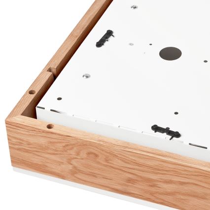 Taklampa OAK SQUARE 4xE27/15W/230V 39x39 cm ek/vit