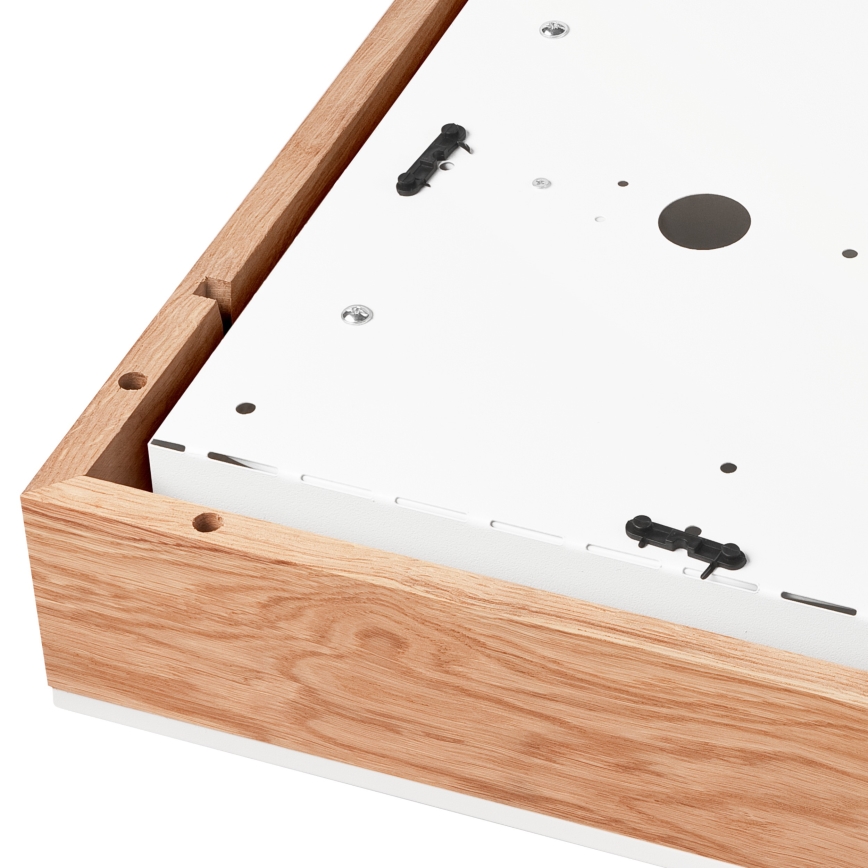 Taklampa OAK SQUARE 4xE27/15W/230V 39x39 cm ek/vit