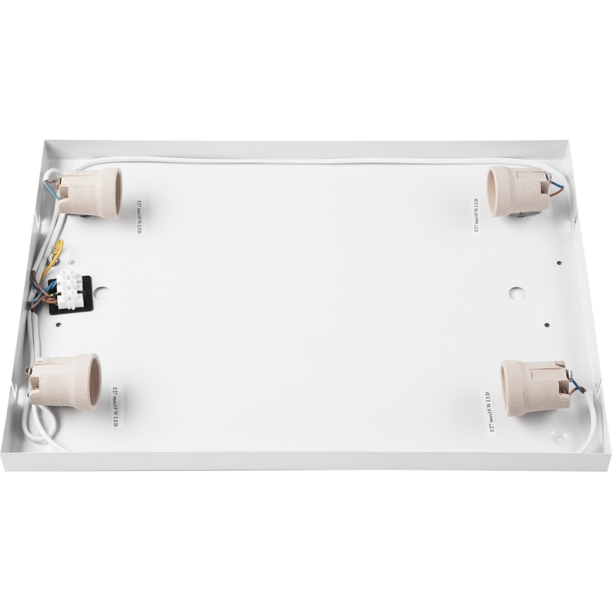Taklampa OAK SQUARE 4xE27/15W/230V 45x45 cm ek