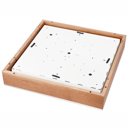 Taklampa OAK SQUARE 4xE27/15W/230V 48x48 cm ek/vit