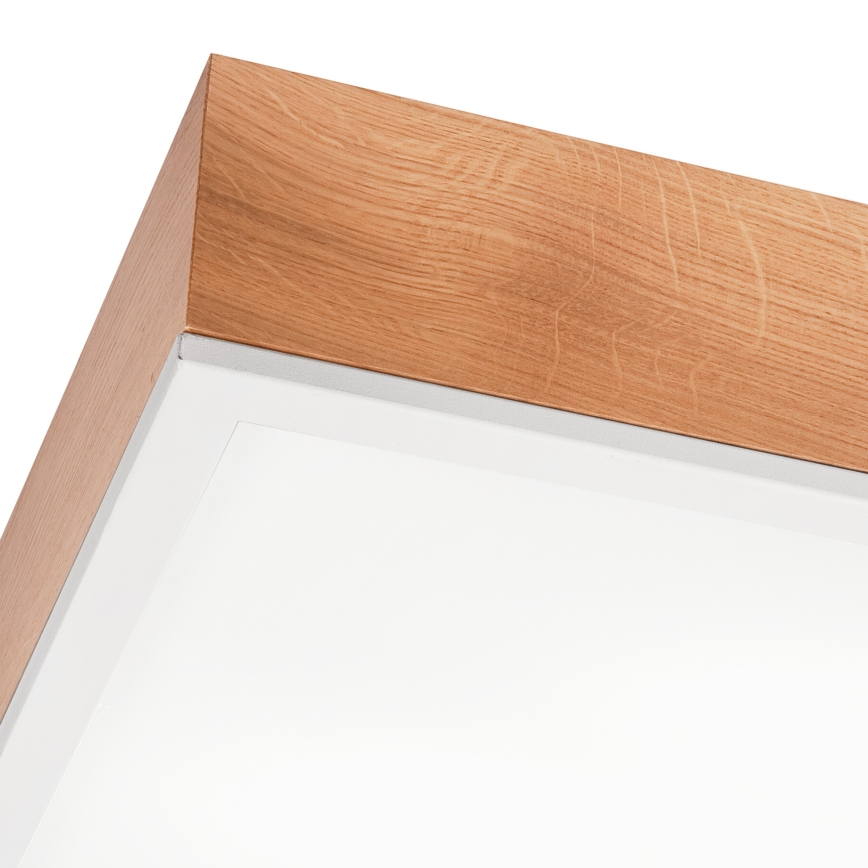 Taklampa OAK SQUARE 4xE27/15W/230V 48x48 cm ek/vit