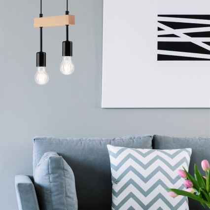 Taklampa på kabel ORAZIO 2xE27/60W/230V bok