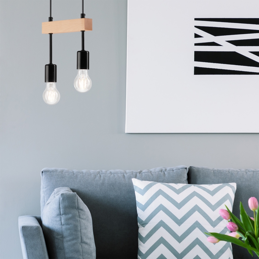 Taklampa på kabel ORAZIO 2xE27/60W/230V bok