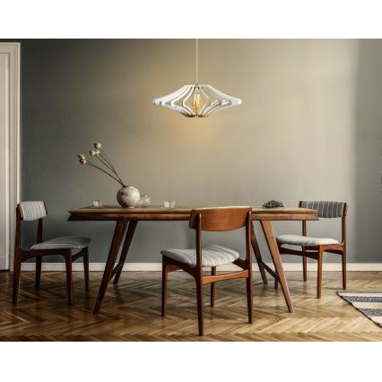 Taklampa med lina 1xE27/60W/230V vit Ø 47 cm vit