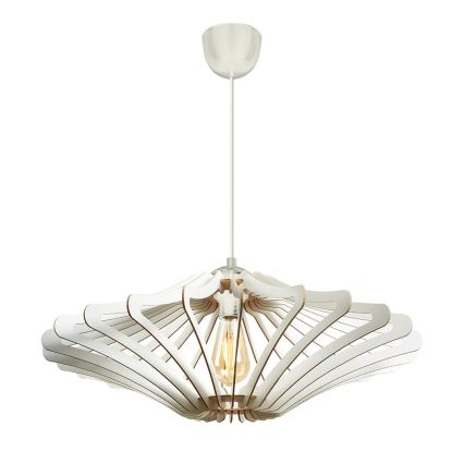 Taklampa med lina 1xE27/60W/230V vit Ø 47 cm vit