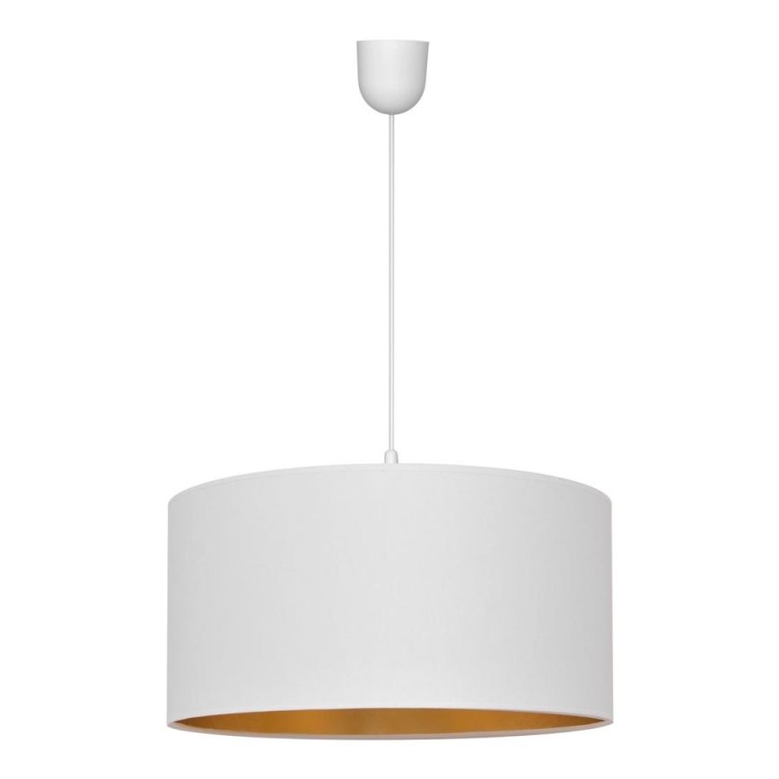 Taklampa på kabel ALBA 1xE27/15W/230V Ø 40 cm vit/guld