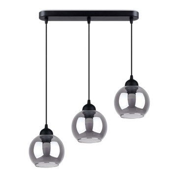Taklampa på kabel ALINO 3xE27/60W/230V svart