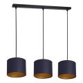 Taklampa på kabel ARDEN 3xE27/60W/230V lila/guld