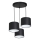 Taklampa på kabel ARDEN 3xE27/60W/230V svart/vit