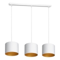Taklampa på kabel ARDEN 3xE27/60W/230V vit/guld