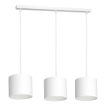 Taklampa på kabel ARDEN 3xE27/60W/230V vit