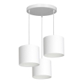 Taklampa på kabel ARDEN 3xE27/60W/230V vit