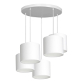 Taklampa på kabel ARDEN 5xE27/60W/230V vit